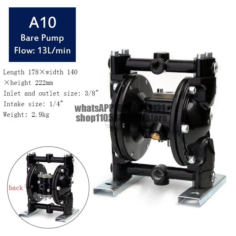 A-15 Mini Air Operated Paint Pump Double Diaphragm Pressure-stabilized Diaphragm pump Mini Pneumatic Diaphragm Paint Pumps