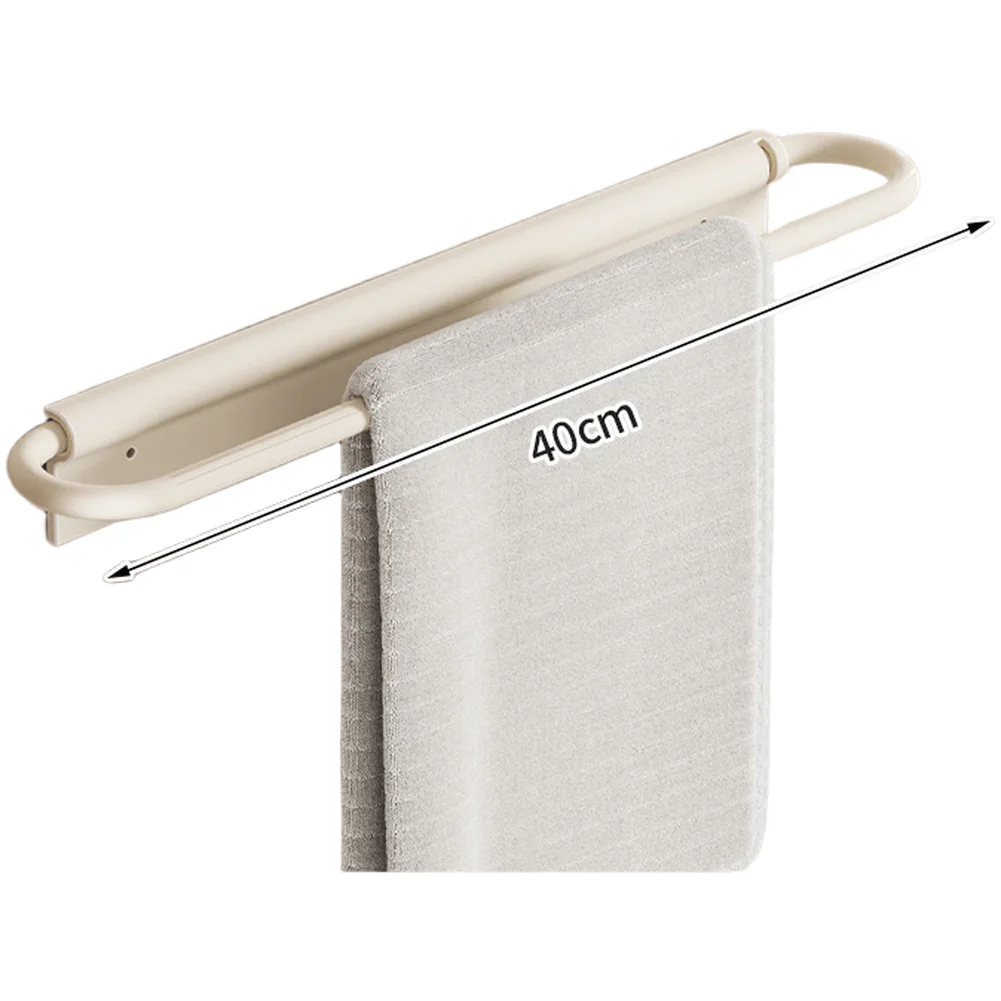 Space Saving Foldable Towel Rack Aluminum Wall Mounted Towel Bar for Bathroom Swivels Flat Against Wall Supports Up to 10kg Load