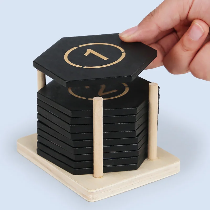 경로 퍼즐 나무 블록 어린이 몬테소리 교육 장난감, 부모-자녀 상호 작용 두뇌 티저, 논리 게임, 어린이 선물, 1 세트