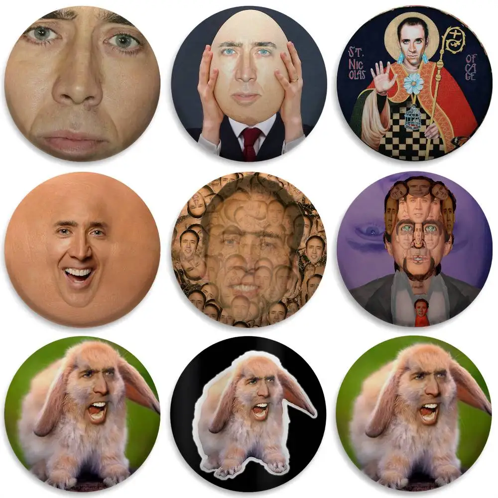 الشمال نمط نيكولاس قفص أرنب شارات مستديرة رائعة شارة دبابيس الإبداعية دبابيس للملابس قبعة ظهره هدية الملحقات