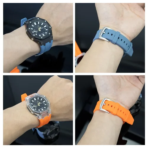 Imagen 2 del producto Casioak Mod Kit para GA2100 GA2110, funda transparente, correa de goma, correa de reloj Casioak, hebilla de Pin, accesorios de repuesto