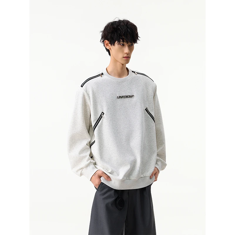 

Autumn Zipper Sweatshirt Men Streetwear Fashion Casual Loose Hip Hop Pullovers Sweatshirts Cityboy Sportwear Hoodie Tops