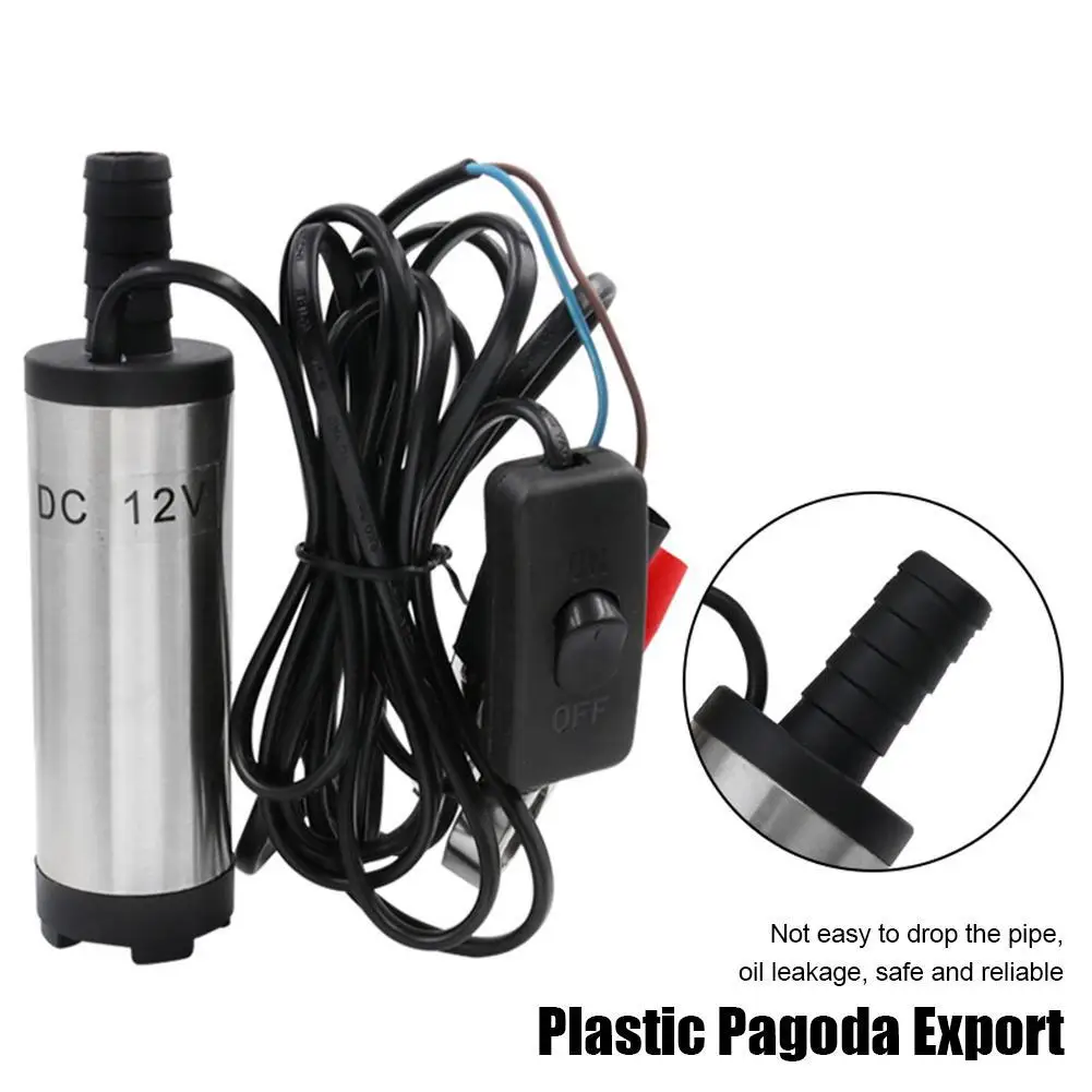 Electric Fuel Transfer Pump Water Oil Transfer Refueling Submersible Pump For Diesel Water Pump 12V 38mm For Car Motorbike
