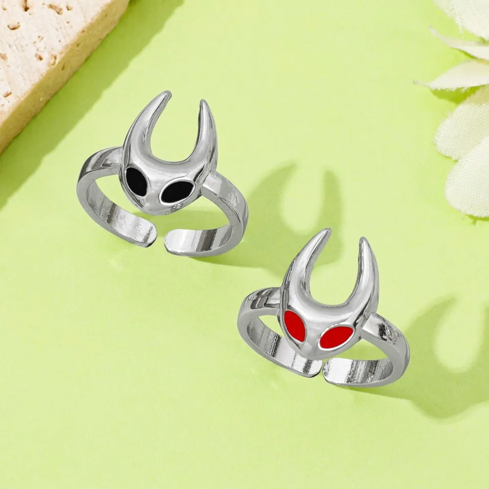 Hollow Knight Silver Color Ring Adjustable Size for Cosplay Fans, Women & Men, Video Game Jewelry Gift, Collector's Charm Prop