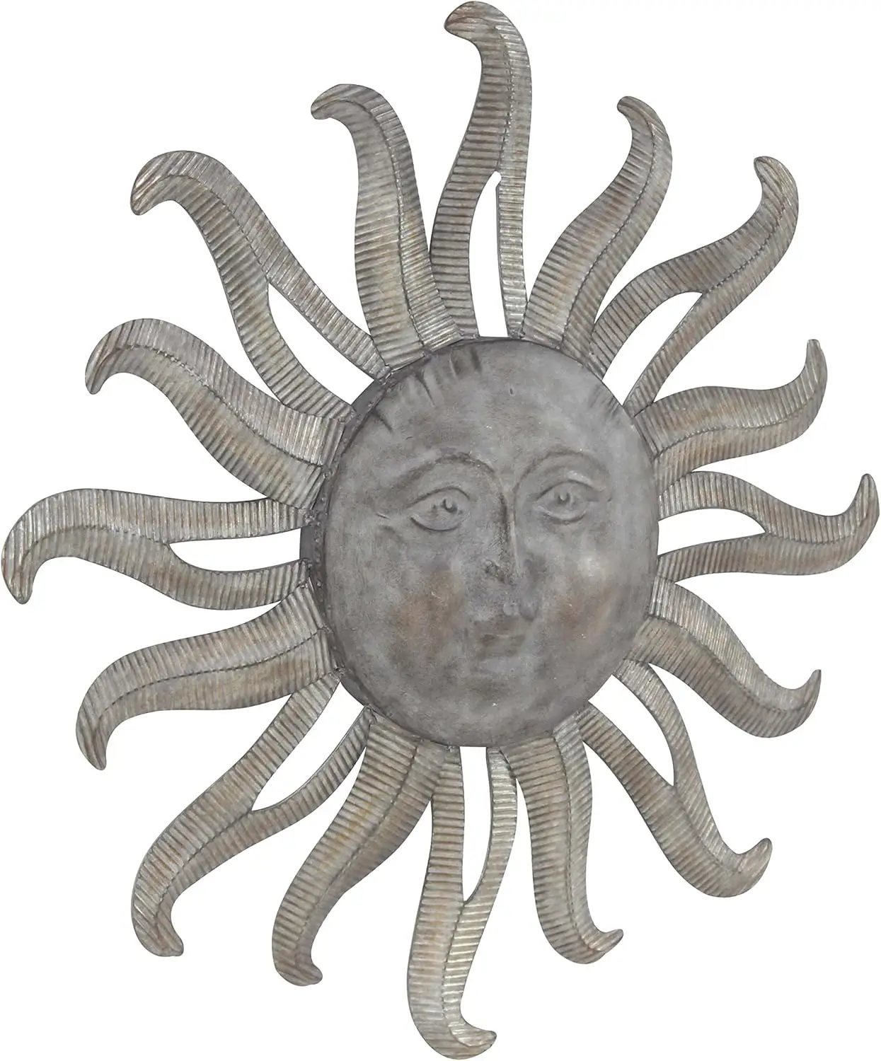 

Metal Sun Home Wall Decor Indoor Outdoor Wall Sculpture, Wall Art 36" x 4" x 36", Gray