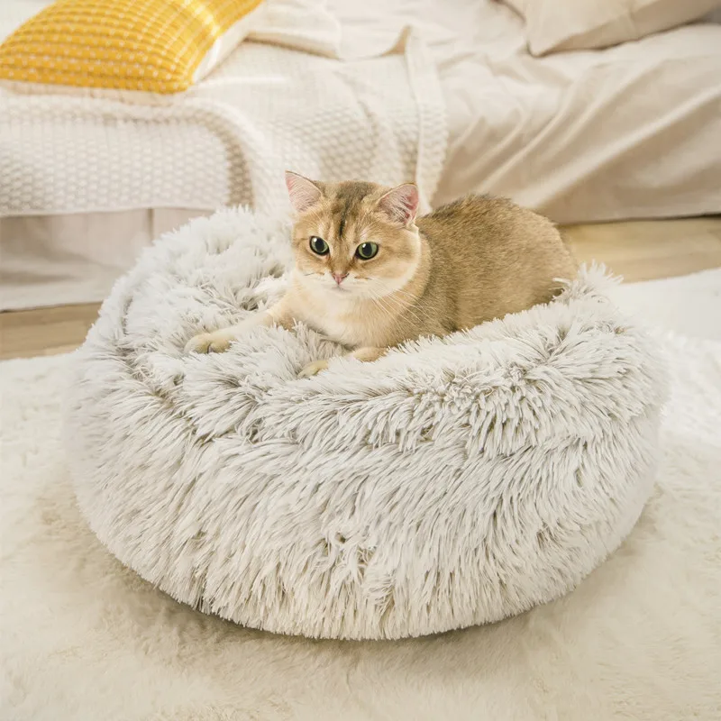

New Pet Bed Winter Soft And Comfortable Warm Shell Semi-enclosed Cat Mattress Cute Pet Cat Bed Kennel