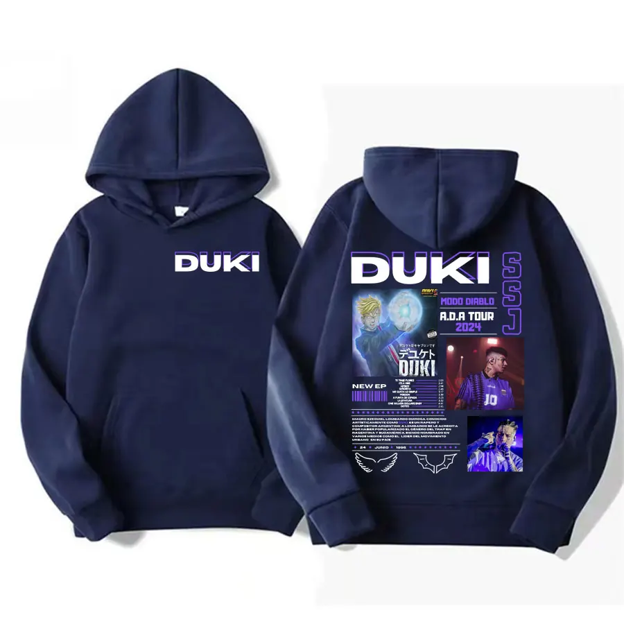 Rapper Suki ADA Tour 2024 Merch Hoodie Pria Wanita Kasual bulu Gothic Sweatshirt ukuran besar Fashion Hip Hop Hoodie Pullover