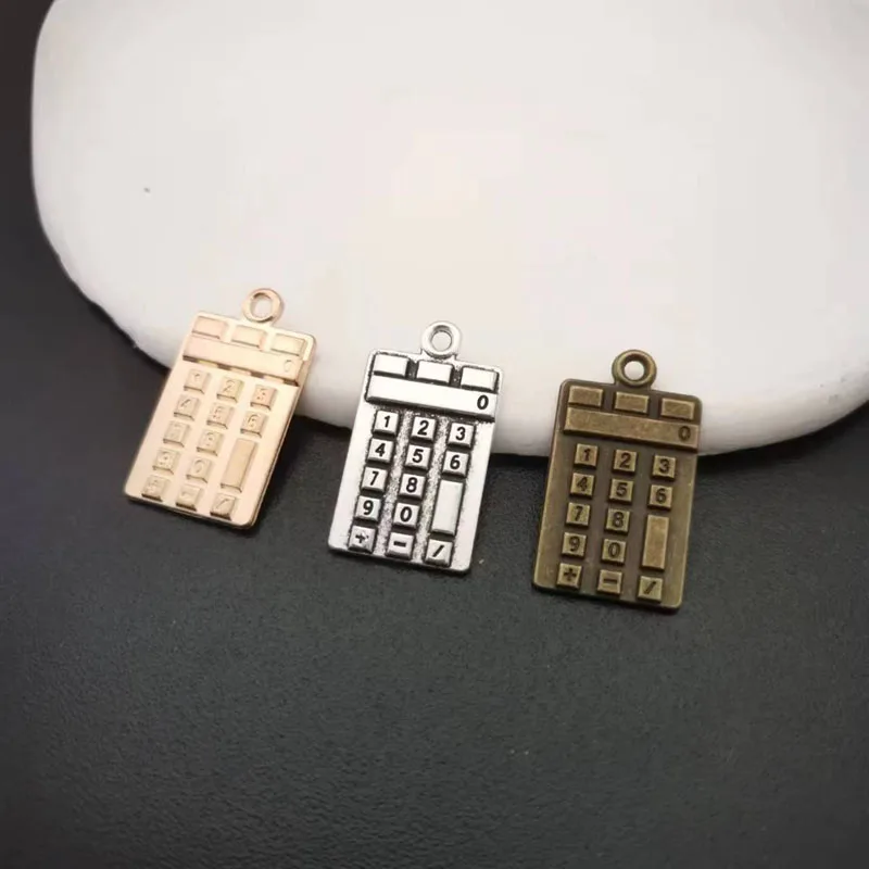 8pcs 23x13mm Alloy Calcultor Charms Pendant Fit For DIY Jewelry Making