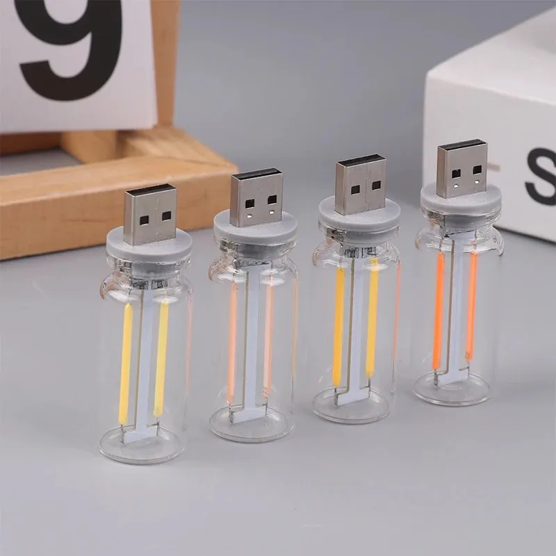 

USB ночник сенсорный DIY креативная стеклянная бутылка автомобиль спальня окружающий светодиодный прикроватный светильник для общежития