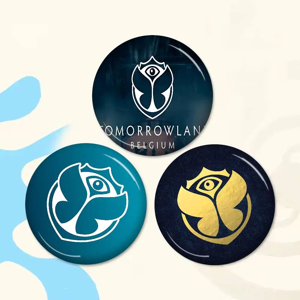 T-Tomorrowlands Music Logo 58mm Animals Funny Brooches Badge Backpack Clothes Gift Accessory