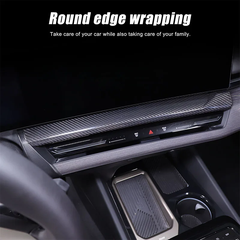 

Real carbon fiber For BMW 5 Series G60 2024+ Car Center Console Navigation Screen Lower Panel Decorate Sticker Car Accessories