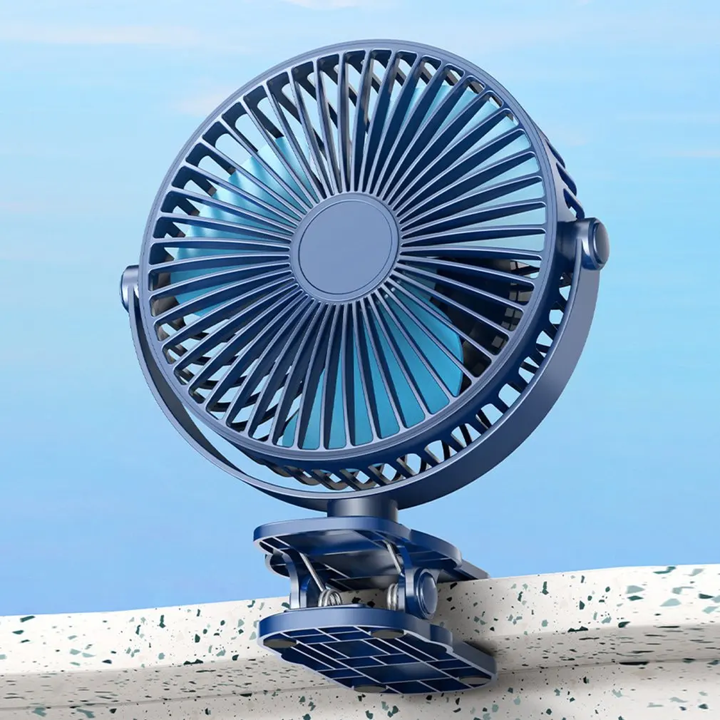 2024 Mini Cooling Fan Portable USB Handheld Clip Fan 360 Degrees 3-speed Electric Fan Rechargeable Cooling Ventilador