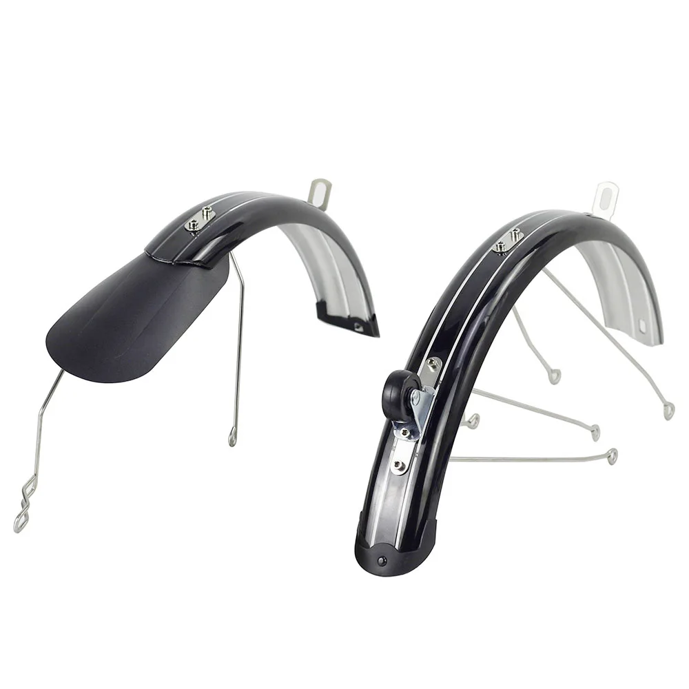 Bicycle Alloy Fender C Line A Line for Brompton Folding Bike, Easy Wheels, PVC Mudguard, Black