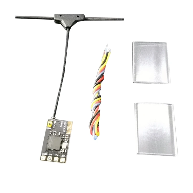 

Приемник ELRS NANO RX24 2,4G, высокая частота обновления, CRSF черный для RC FPV, запчасти для квадрокоптеров