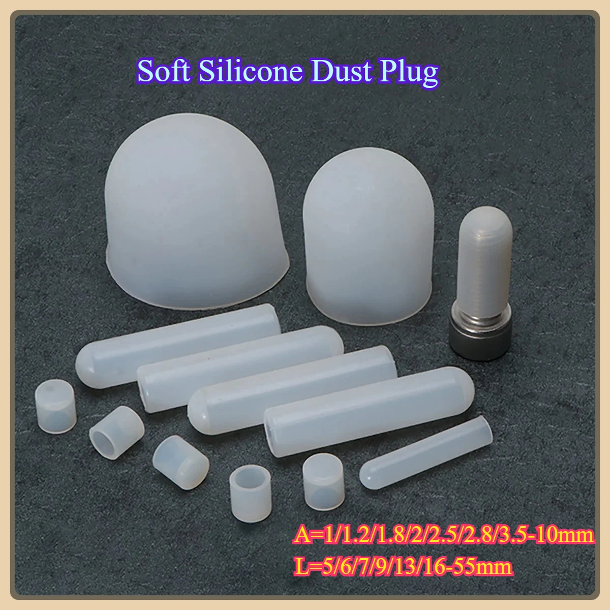 Soft Silicone Dust Plug/Thread Protection Cap/Anti-Collision Translucent Sealing Cap Of Natural Color Heat-Resistant Screw