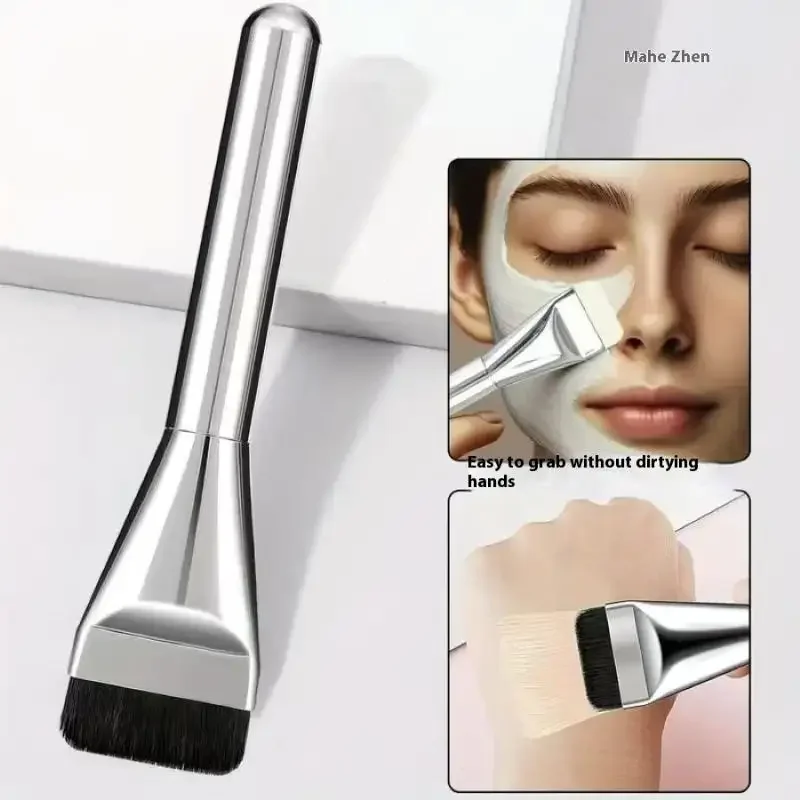 1 set One-Word Flat Top Foundation Brush Lightweight Liquid Makeup Brush With Makeup Foundation Sponge Makeup Tools Accessories