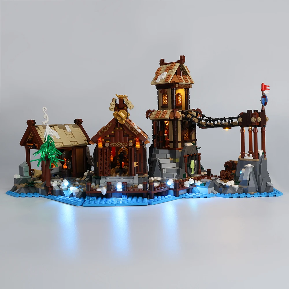 LED Light Kit For 21343 The Viking Village Model Only Lighting Set Not include Blocks