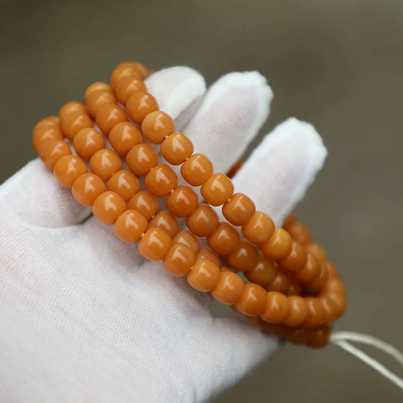 10/9 Weathered Bucket Bodhi Root 108 Prayer Bead Bracelet