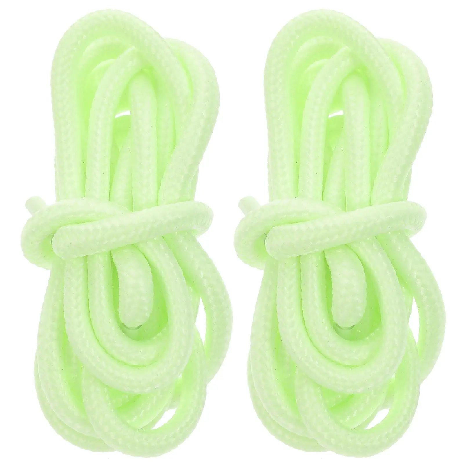 

1 Pair Reflective Luminous Shoelace Glow In The Dark Night Color Fluorescent Shoelace Shoe Laces with Plastic Tube (Light Green)