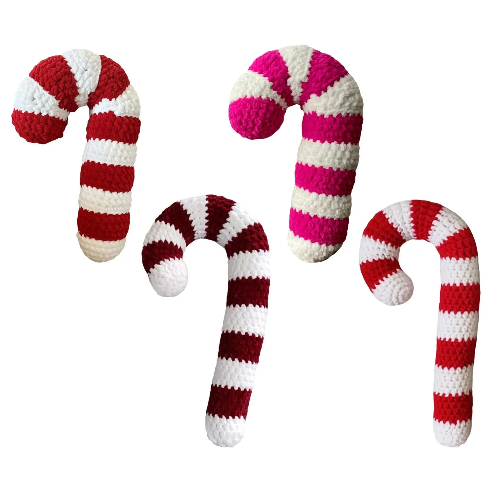 Christmas Candy Cane Throw Pillow Toys Cute Multifunctional Bronzing Ornament