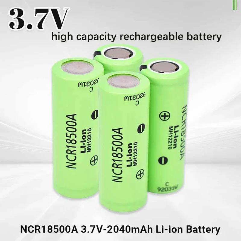 Rechargeable Battery2024New High-quality 18500battery 3.7V 2040mAh NCR18500A  for Flashlightstoy Flashlights Etc Lithium Battery