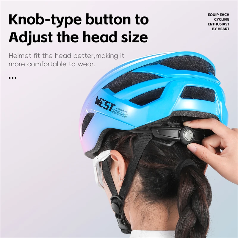 WEST BIKING Bike Helmet Safety Mountain Road Electric Scooter Helmet Integrated Molding Outdoor Sports Cycling Motorcycle Helmet