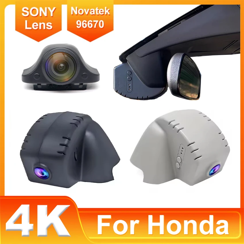New! UHD 2160P Plug And Play Car DVR Wifi Dashcam Video Recorder For Honda Civic 11th Gen Sedan & Hatchback & Si Sedan 2022-2025