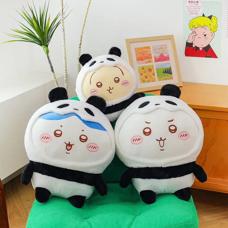 Selbstverteidigender Panda Anime Kawaii Große Plüschpuppe Hachiwared Usagi Cartoon Niedliches Mädchen Schlafzimmer Sofa Kissen Ornament Geschenk