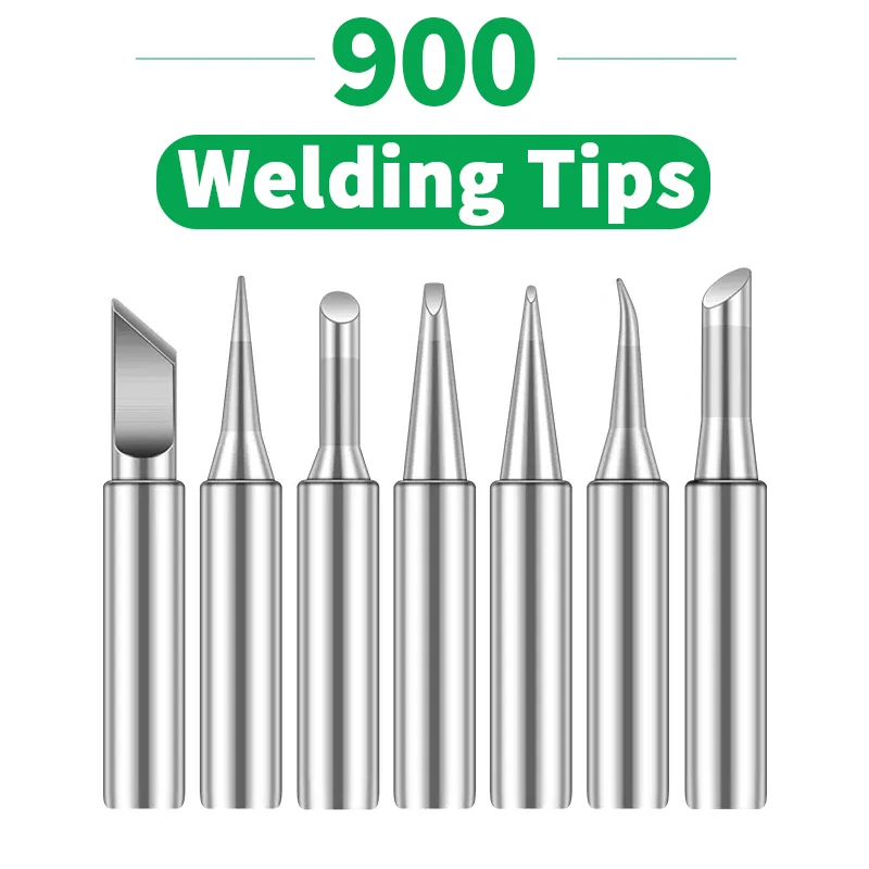 10PCS Arkit Soldering Iron Tip Lead-free Metal Solder Tips Welding Head 900-T For 936 Rework Soldering Station Tool Kits