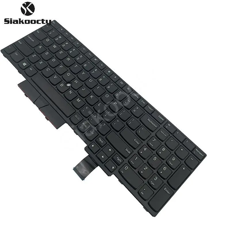 Siakoocty New Original US English Keyboard for Lenovo Thinkpad T570 P51S T580 P52S No Pointing Teclado 01ER582 01ER541 SN20M0793