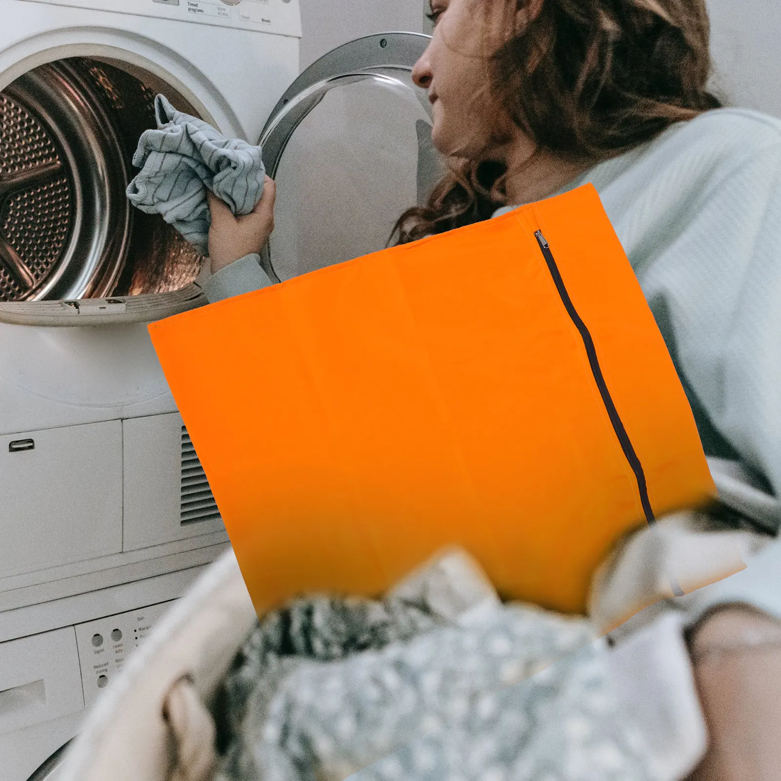 

1 шт. Сумка-мешок для стирки домашних животных из высококачественного полиэстера с молнией для одежды для животных, лежанок для собак, одеял, пледов, подстилок для клеток, для домашнего использования