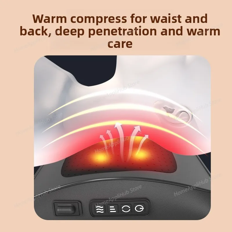 New massage cushion waist pad cervical spine massager home office multi-functional hot compress kneading waist massager