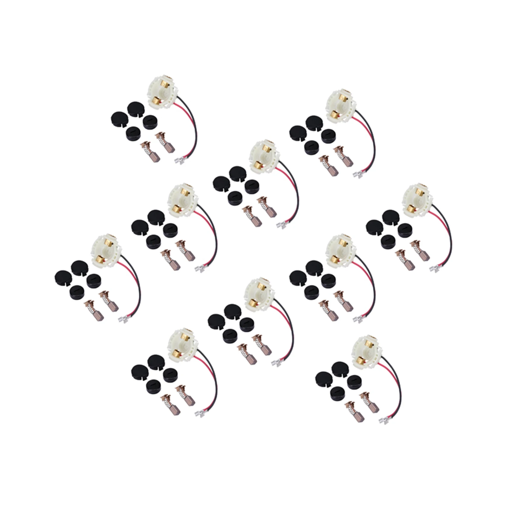 A02M-10 Set Carbon Brush+Caps+Cap Covers+Brush Holder Set For 638921-2 638448-2 CB430 BGA450 BGA452 BJS160 BJS161