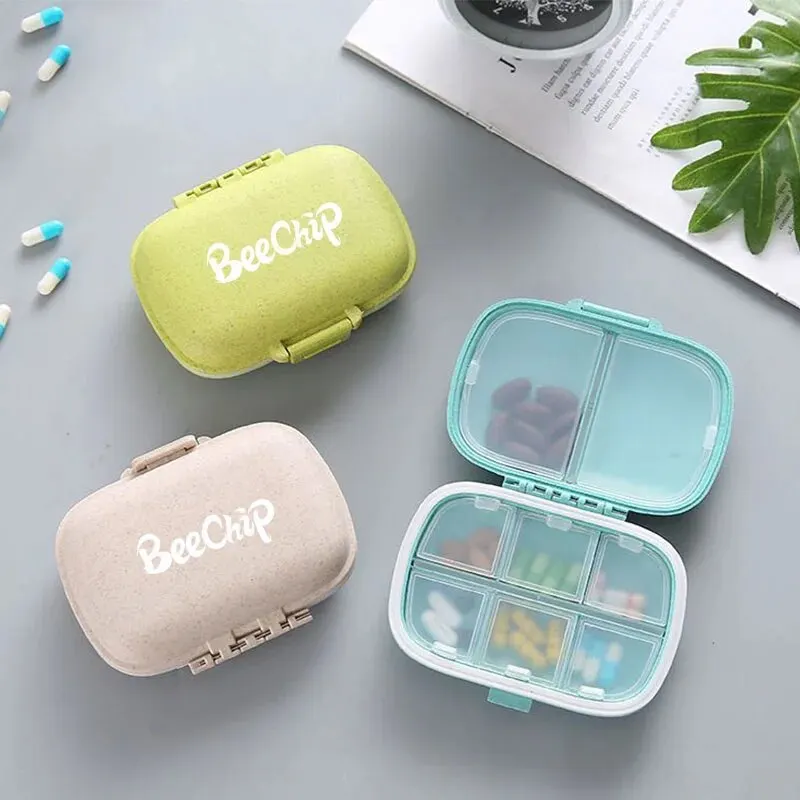 Mini Travel Medication Organizer Easy To Clean And Refill Pills Protects Pills From Moisture Multi-Purpose Storage Box