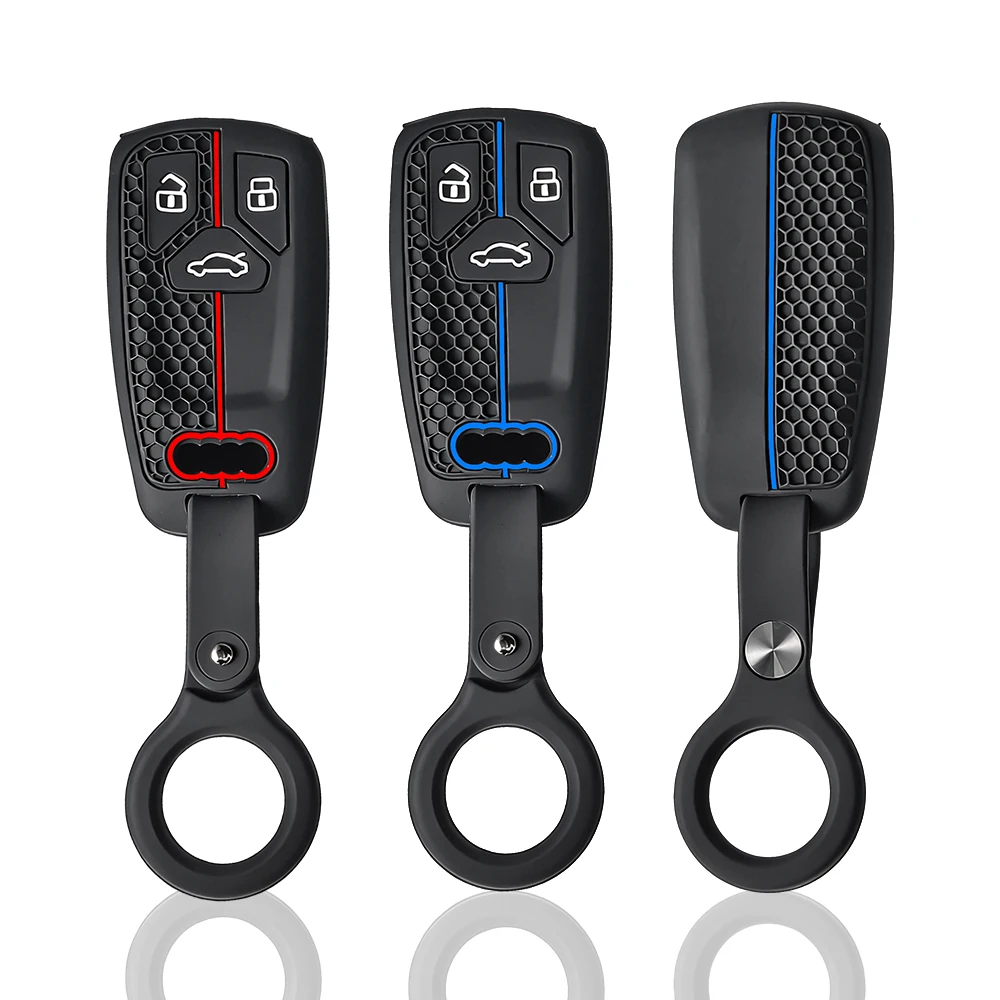 3 Button Silicone Remote Key Case Holder For Audi A5 A4 B9 TT Q7 A6 Q5 Sline SQ5 8S 8W 4M S4 S5 S7 TTS TFSI RS Car Key Cover