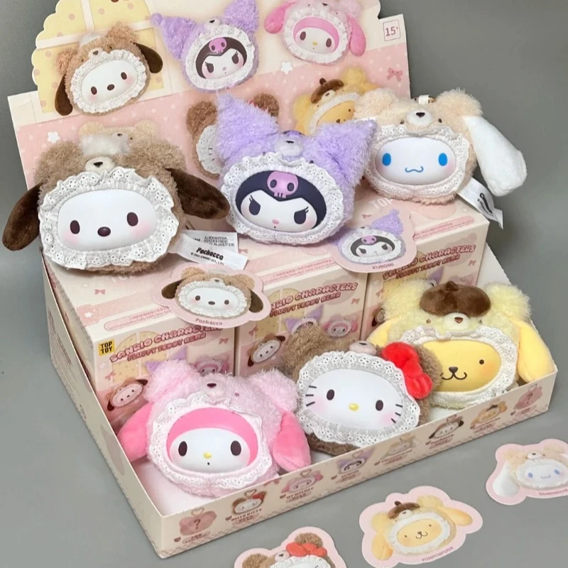

MY MELODY KUROMI пушистый плюшевый мишка серии слепая коробка Pochacco Cinnamoroll Mystery Box модная кукла подарок для девочек милое украшение для сумки