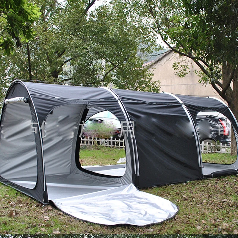 

Прикрепляемая Пляжная палатка, Солнцезащитный укрытие для 4 человек, защита от тепла и быстроты, солнцезащитный козырек UPF50 + УФ, легкая установка, палатка для кемпинга
