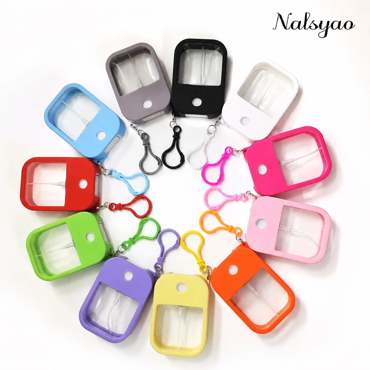 Nalsyao 38ml Spray Small Sanitizing Spray Scented Vegan Hand Sanitizer  with Keychain Perfume Alcohol Water Spray Bottle Travel