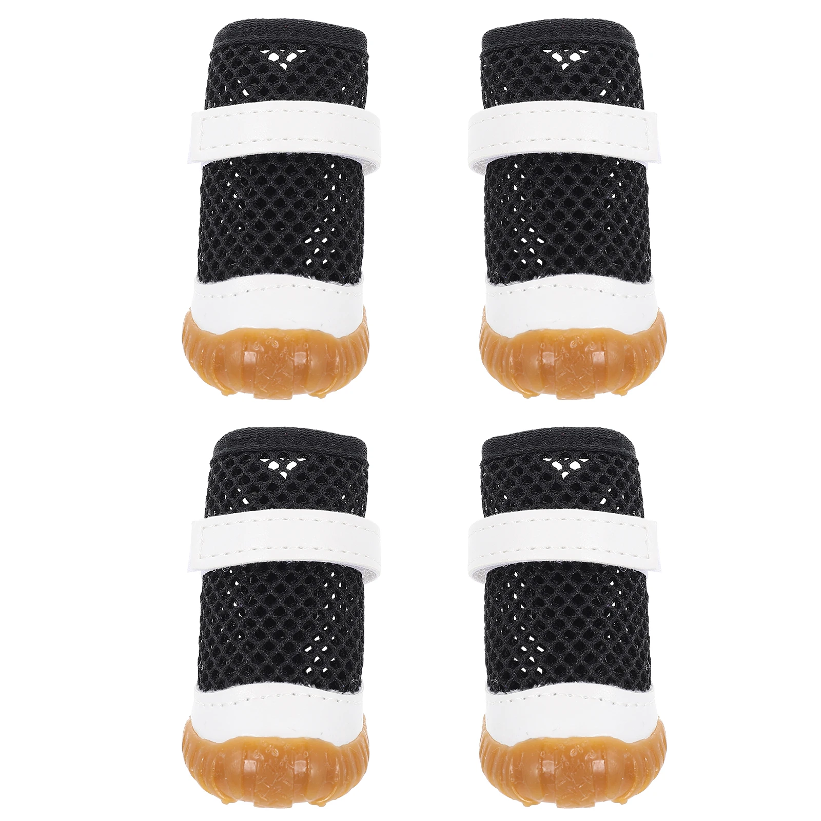 

4 Pcs Pet Breathable Shoes Summer Dog Boots Walking Small Booties Paw Cover for Puppies
