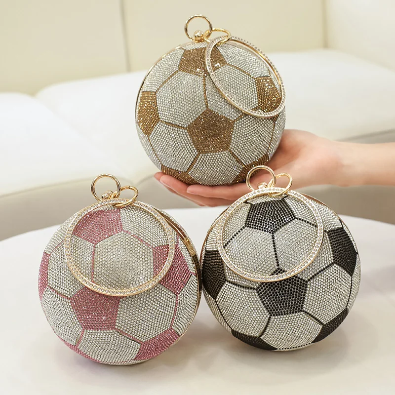 

Football-Shaped Rhinestone Evening Bag / Crossbody Bag New year's eve decorations dinner party evening bag