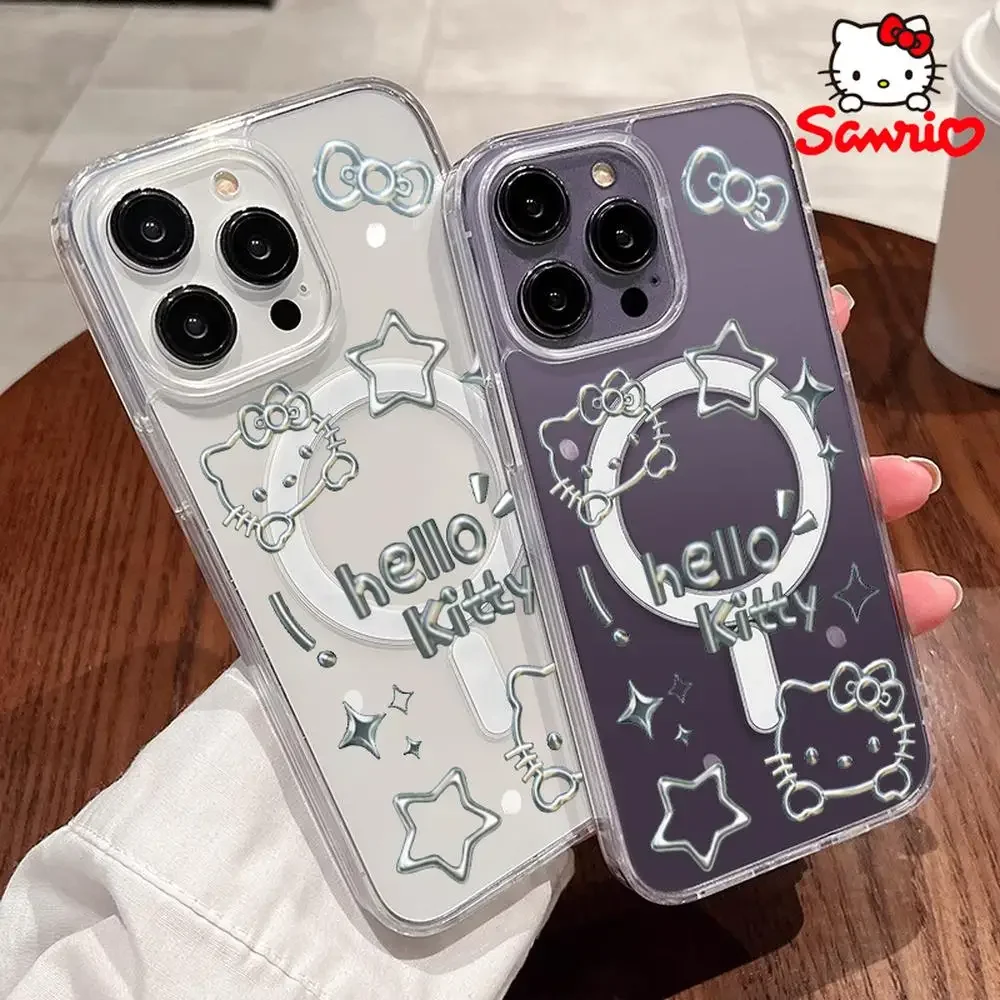Hello Kitty Iphone 16 Promax Case Iphone 16/15/14/13/12/11/x/xs/xs Max Girl Phone Case Sanrio Hellokitty Cartoon Accessory
