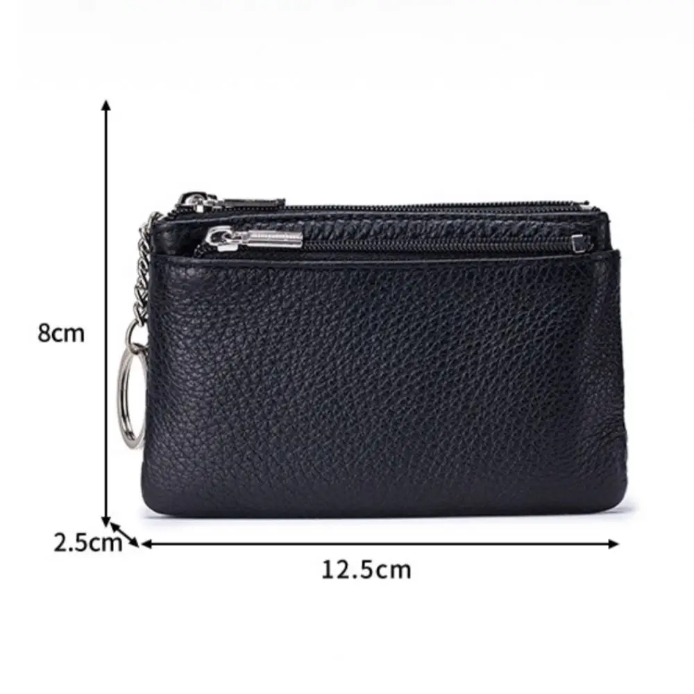 Modische, weiche Damen-Geldbörsen aus echtem Leder, große Kapazität, Geldbörsen mit Reißverschluss, Münzfächern und Schlüsselanhänger, Aufbewahrungstasche, Geldtasche, Geschenk. – Detail 1