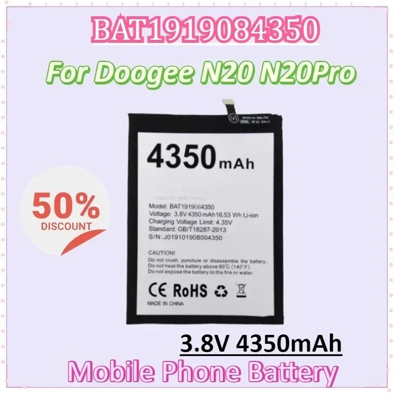 

BAT1919084350 3,8 В 4350 мАч аккумулятор мобильного телефона для Doogee N20 N20Pro N20 Pro Сменные аккумуляторы