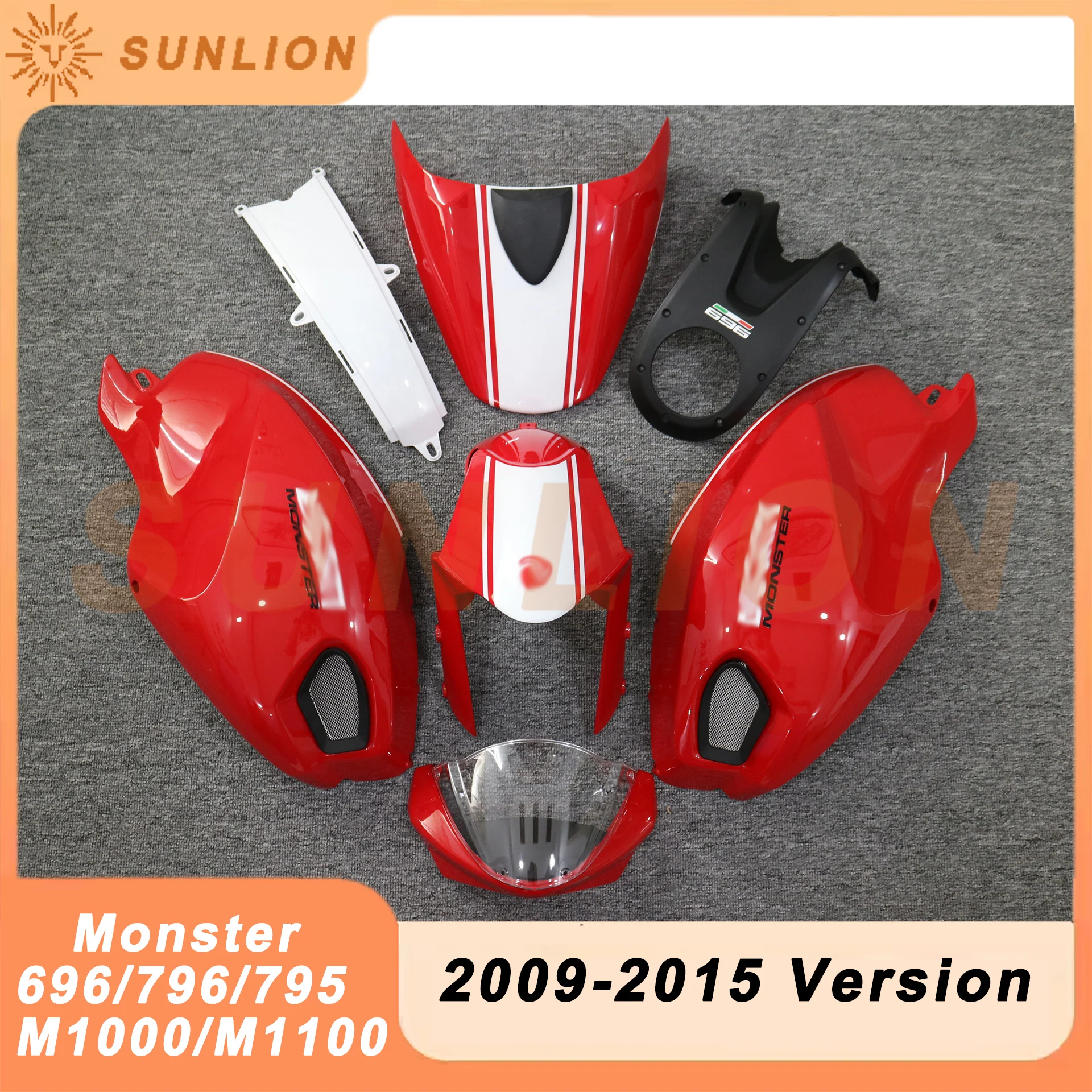 Motorcycle Full Body Fairings Part Kits For DUCATI Monster 696 /795/ 796 / 1100 / M1100 / EVO 2009 - 2015 Fairing