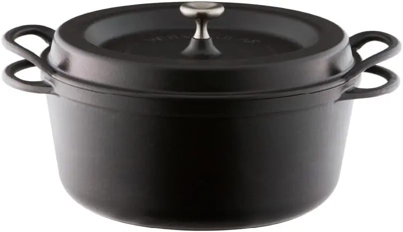 

Oven Pot | Non-Toxic Enameled Cast Iron Pot | 26cm (5.3 Qt) | Oven-safe | Induction-compatible | Dutch Oven | Made in Japan | Se