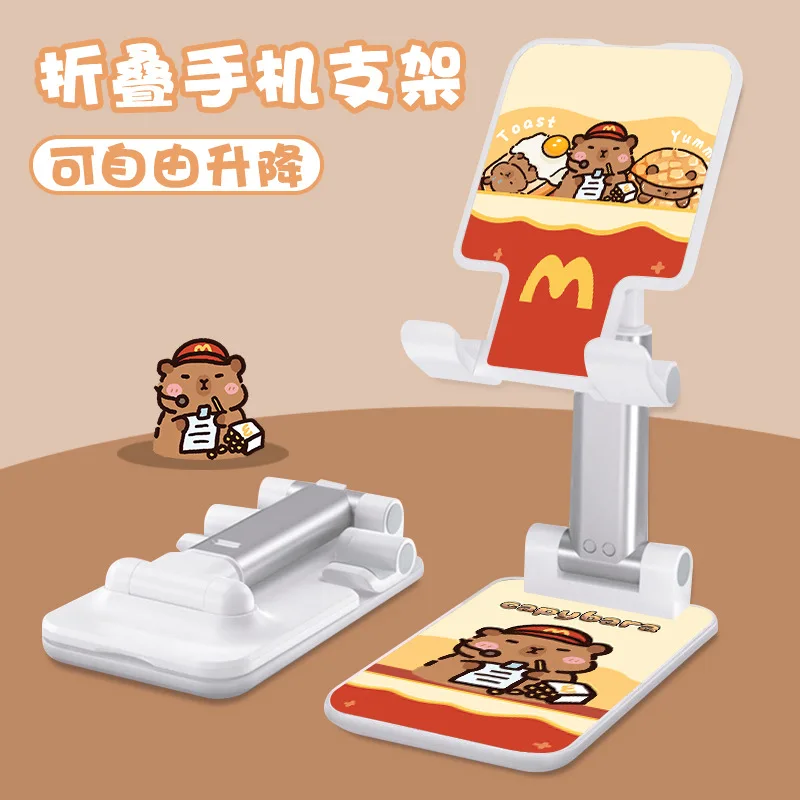 3 styles Cartoon Capybara Tablet Pc Mobile Phone Desktop Stand Portable Liftable Live Broadcast Stand Non-slip Birthday Gifts