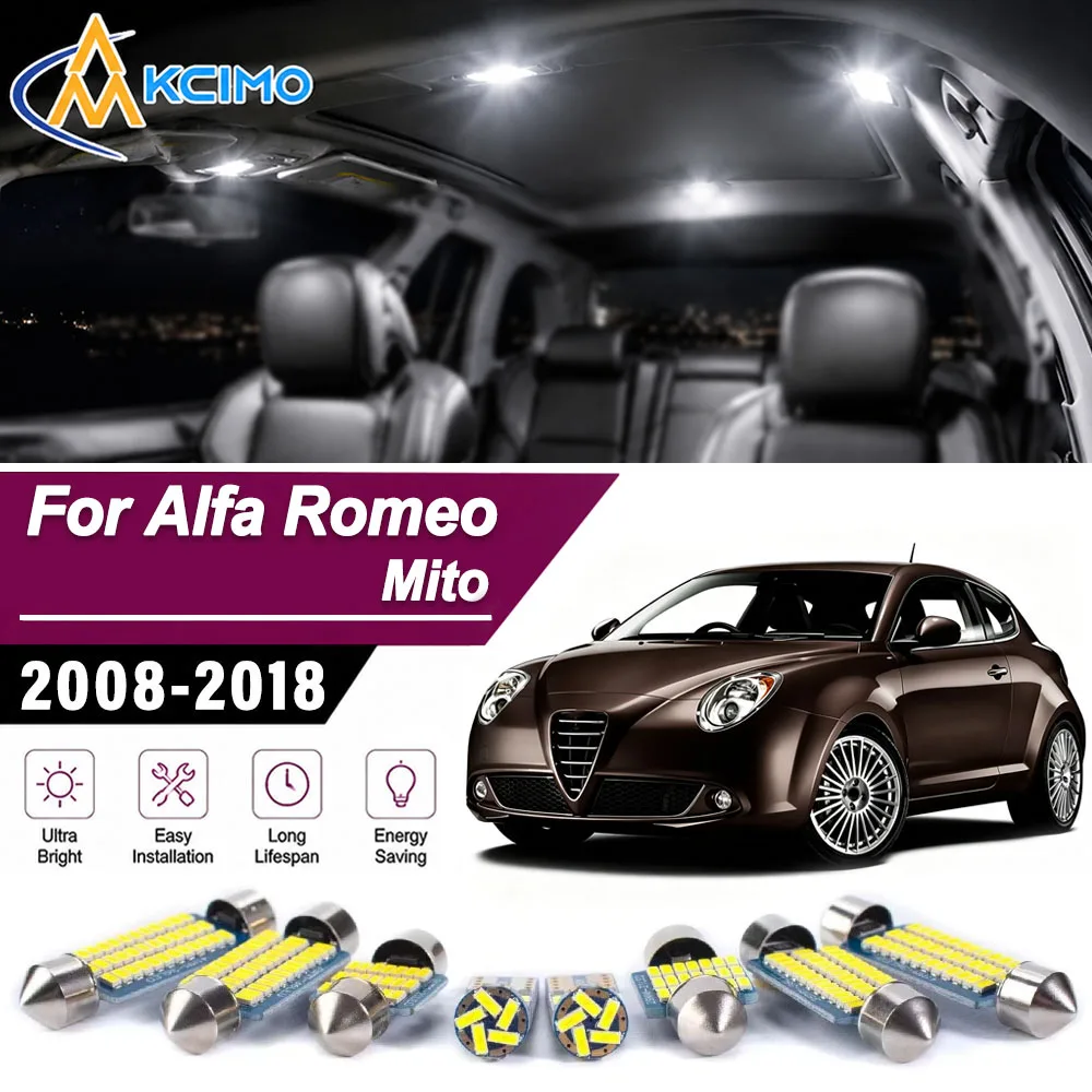 Plug And Play Canbus Error Free LED Indoor Lighting Bulbs Accessories For Alfa Romeo Mito 2008-2018 Auto Interior Lights