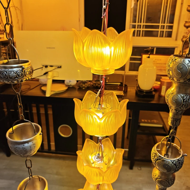 Courtyard rain chain, lotus rainwater chain, drainage chain, fish rain , lotus rain,  bell, courtyard decorative