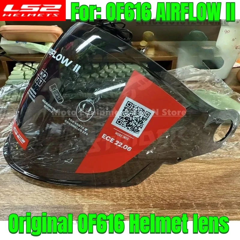 

Original LS2 OF616 AIRFLOW II Motorcycle Helmet Lens OF616 half helmet Black Lens Color Visors Helmet Accessories