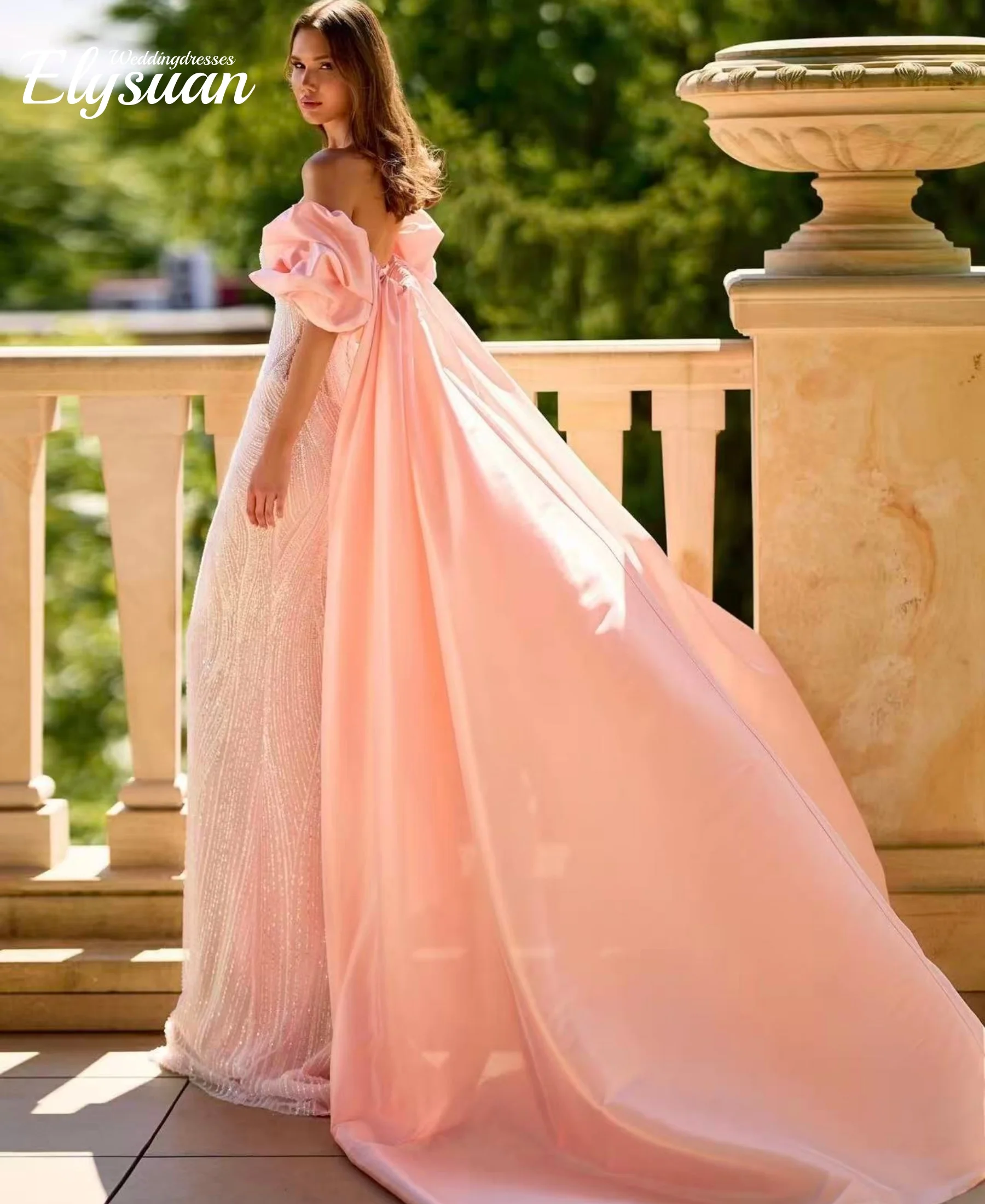 Роскошное вечернее платье русалки со съемным шлейфом по индивидуальному заказу, изысканное платье для выпускного вечера с блестками, коктейльное платье с 3D цветами, Vestido De Novia